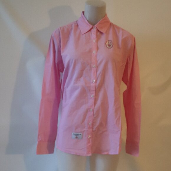 NWT Womens Romi Basha Pink Hamsa Button Down Shirt O/S - Picture 1 of 6